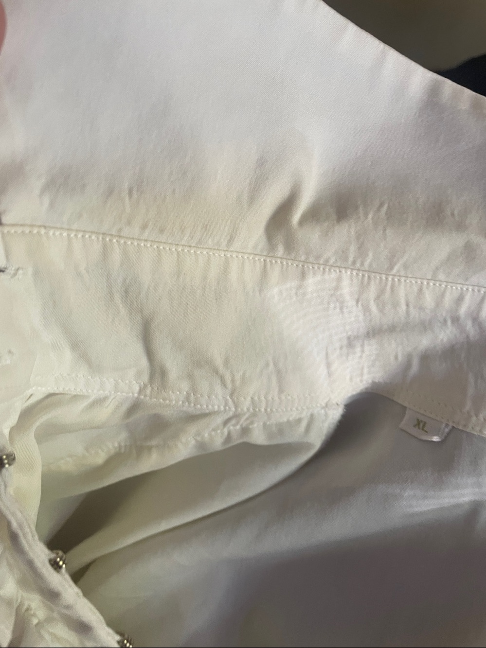 Vintage Maria DI Ripabianca White Ruffle-Front Dress Shirt - Picture 9 of 9